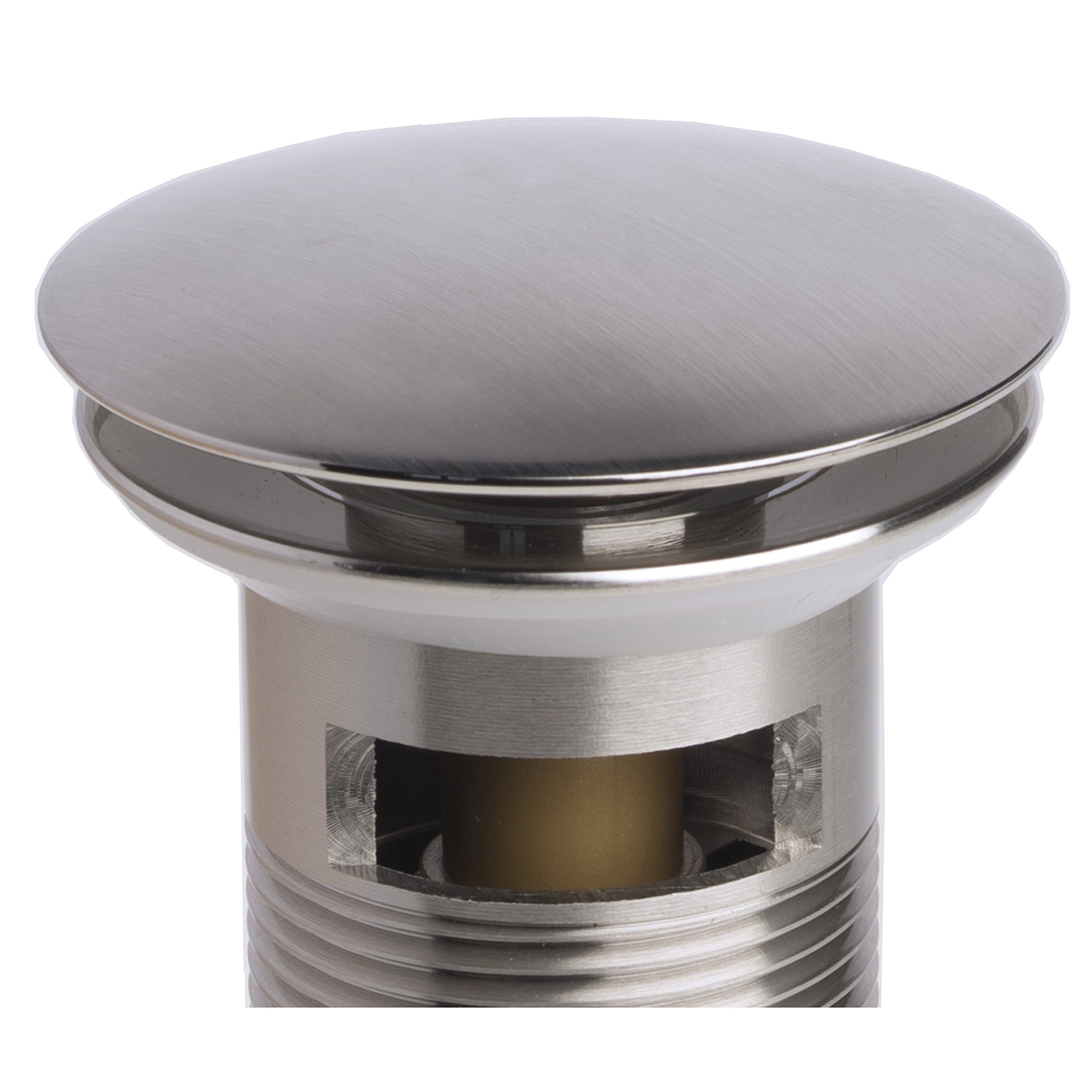 Brushed Nickel Bathroom Faucet with Pop-Up Drain & Overflow - 2330BN Vanity Sink Drain for Modern Bathrooms (Perfect for Home Renovation & Guest Bathroom Upgrades)