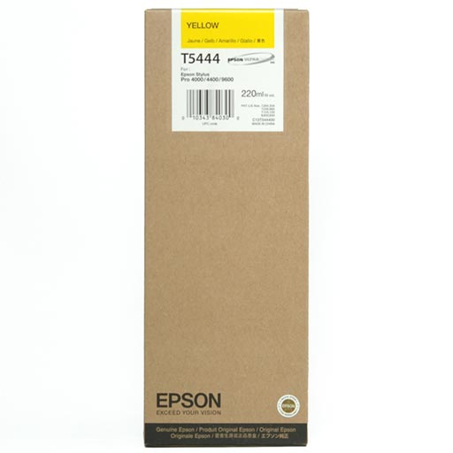 Epson T544400 UltraChrome Yellow Ink Cartridge 220ml - High-Quality Printer Ink for Epson Printers | Perfect for Home, Office & Professional Printing