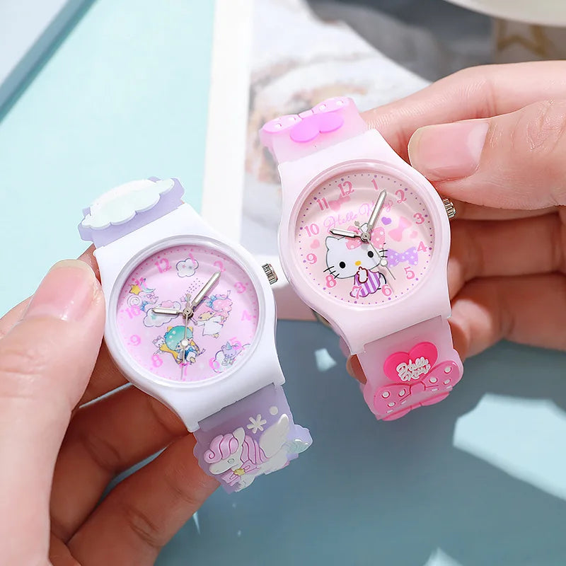 Sanrio Hello Kitty Anime Wrist Watch for Women & Girls - Cute Pink Digital Watch with Adjustable Band, Perfect for School, Work, and Everyday Fashion Accessory