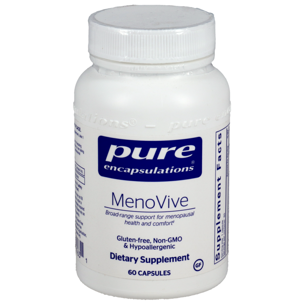 Pure Encapsulations MenoVive 60 Capsules - Natural Menopause Support Supplement with Black Cohosh & Soy Isoflavones - Hot Flash Relief & Hormone Balance for Women - Perfect for Night Sweats & Mood Swings
