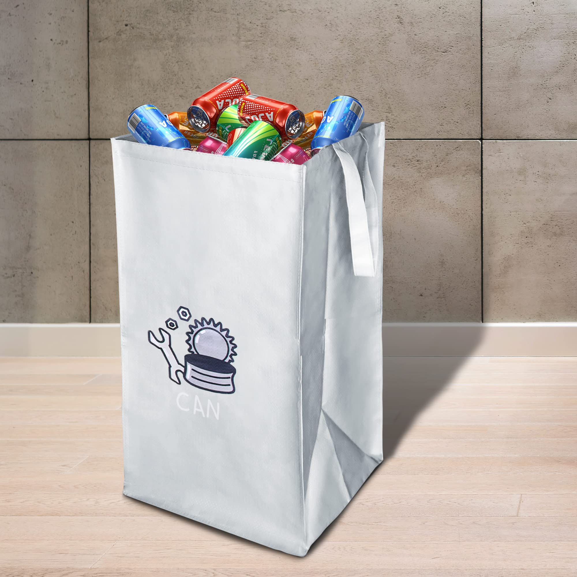 **42 Gallon Reusable Waterproof Recycling Bags - 3-Pack Kitchen & Home Waste Bin Combo for Trash & Recycling Separation | Eco-Friendly & Durable for Indoor & Outdoor Use**