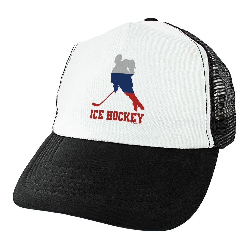 Russia Ice Hockey Trucker Hat - Adjustable Snapback Cap for Men & Women - Vintage Sports Fan Gift - Perfect for Hockey Games, Outdoor Activities & Casual Wear