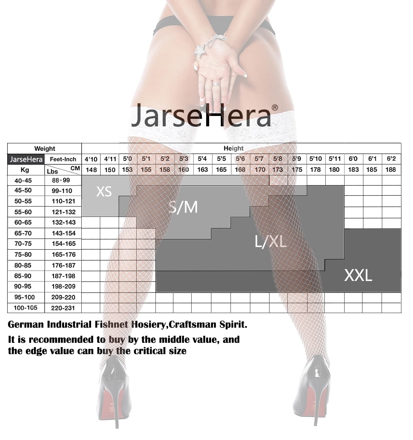 JarseHera Sexy Fishnet Thigh High Stockings with Silicone Lace Top - Stay Up Sheer Nylon Hosiery for Women - Perfect for Cosplay, Halloween, and Night Out