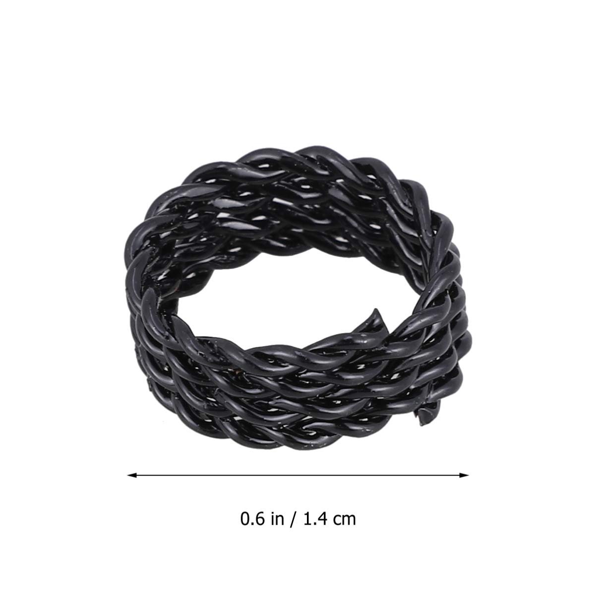 Supvox 30pcs Adjustable Dreadlock Cuffs - Black Hair Braiding Beads & Clips for Wigs, Braids, and Extensions | Perfect for Cosplay, Festivals, and Protective Hairstyles