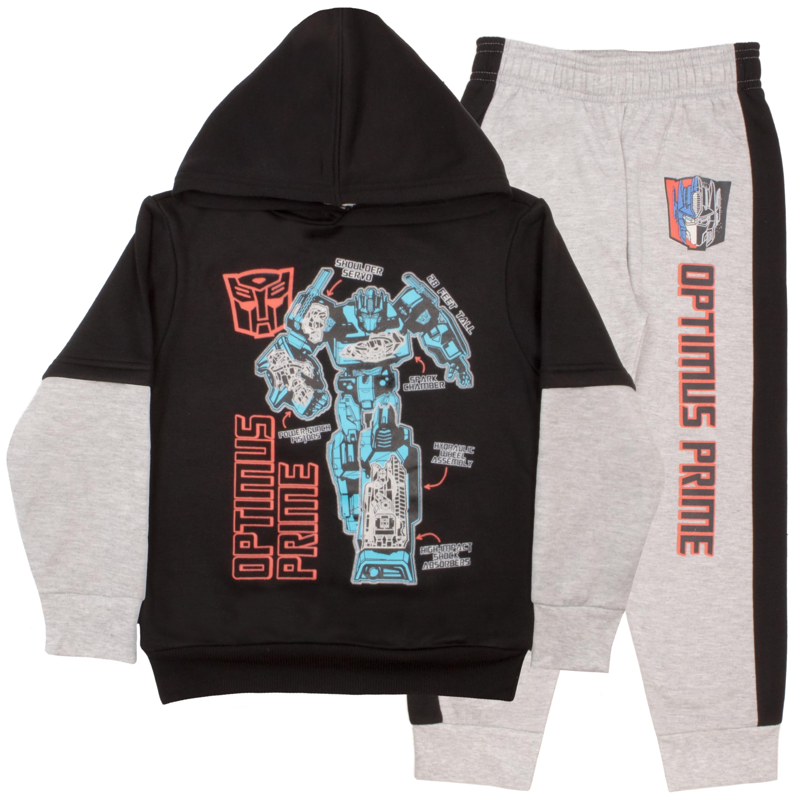 Transformers Boys Hoodie & Jogger Set - 2-Piece Fleece Outfit for Playtime