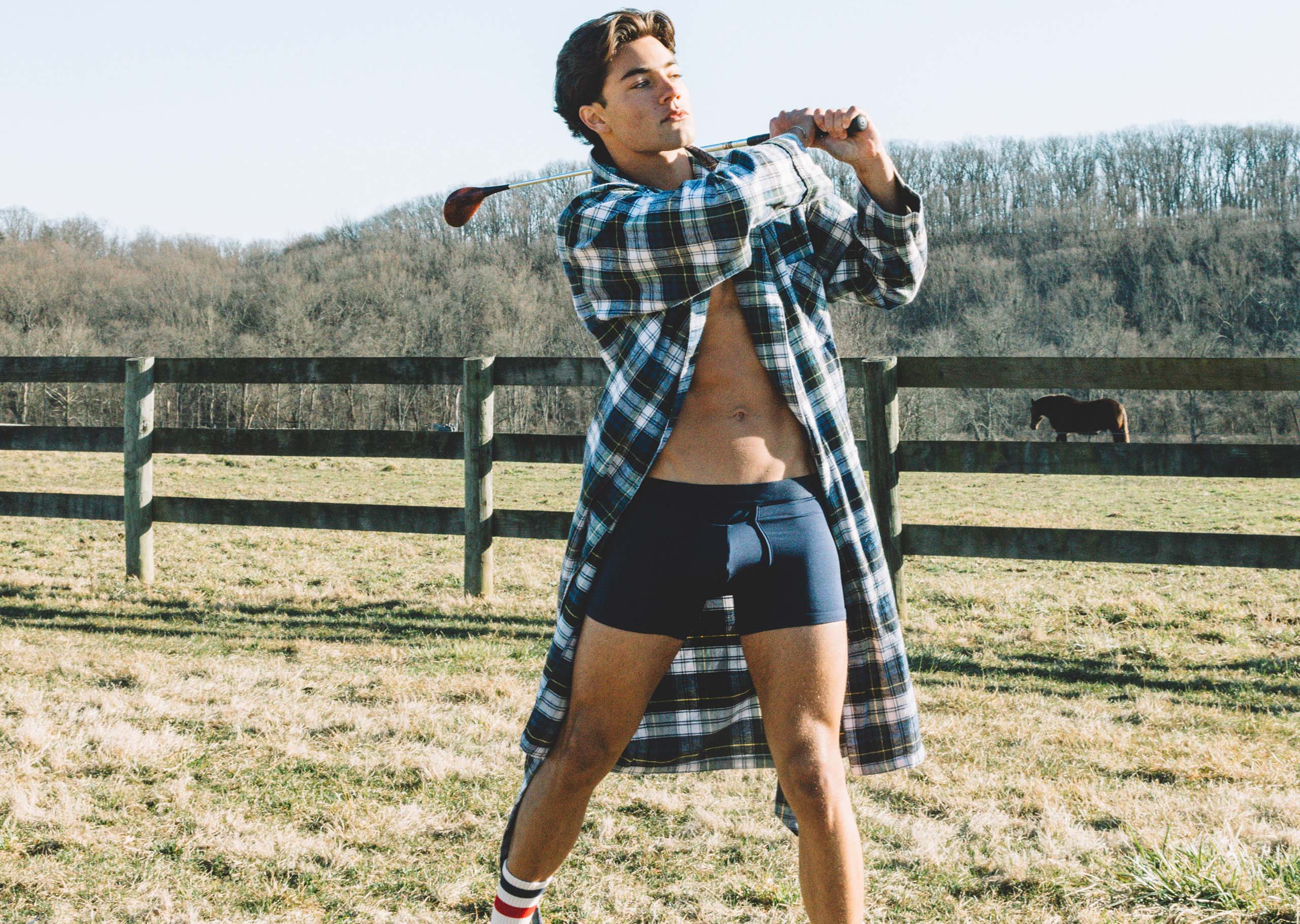 Men's Comfortable Boxer Briefs - Navy Blue Cotton Underwear for Daily Wear & Active Lifestyles