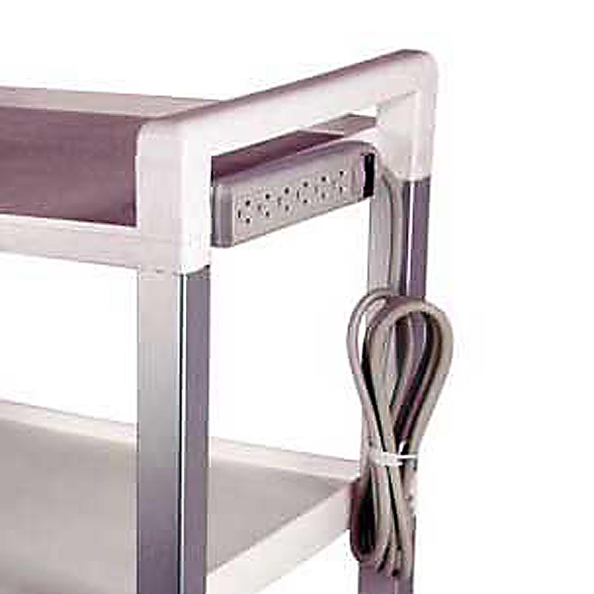 Stainless Steel Cart Electrical Strip - Durable Power Outlet for Commercial Kitchen & Food Service Equipment | Perfect for Restaurants, Cafes & Food Trucks