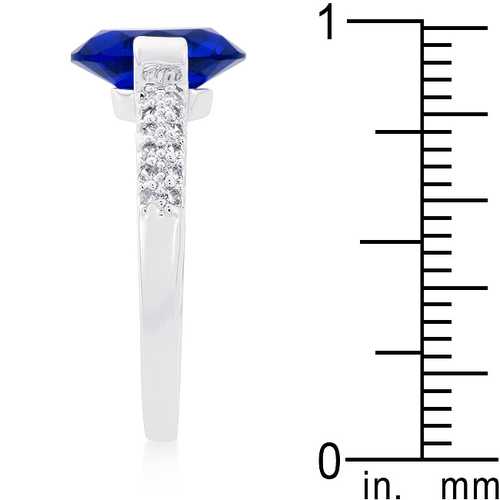 Blue Oval Cubic Zirconia Engagement Ring for Women - Elegant Promise Wedding Band, Perfect for Proposals, Anniversaries & Special Occasions