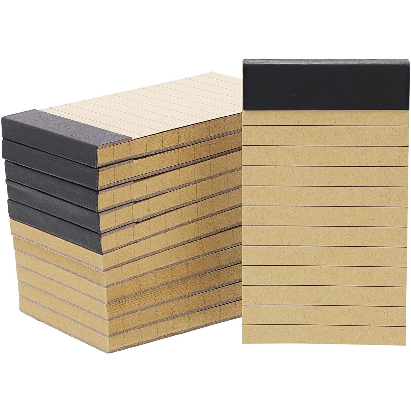 Mini Tasks List Notepads with Kraft Paper (2 x 4 Inches, 12-Pack) - Sticky Notes for Office, School, Home & Daily Reminders - Perfect for To-Do Lists, Grocery Shopping & Productivity Tracking