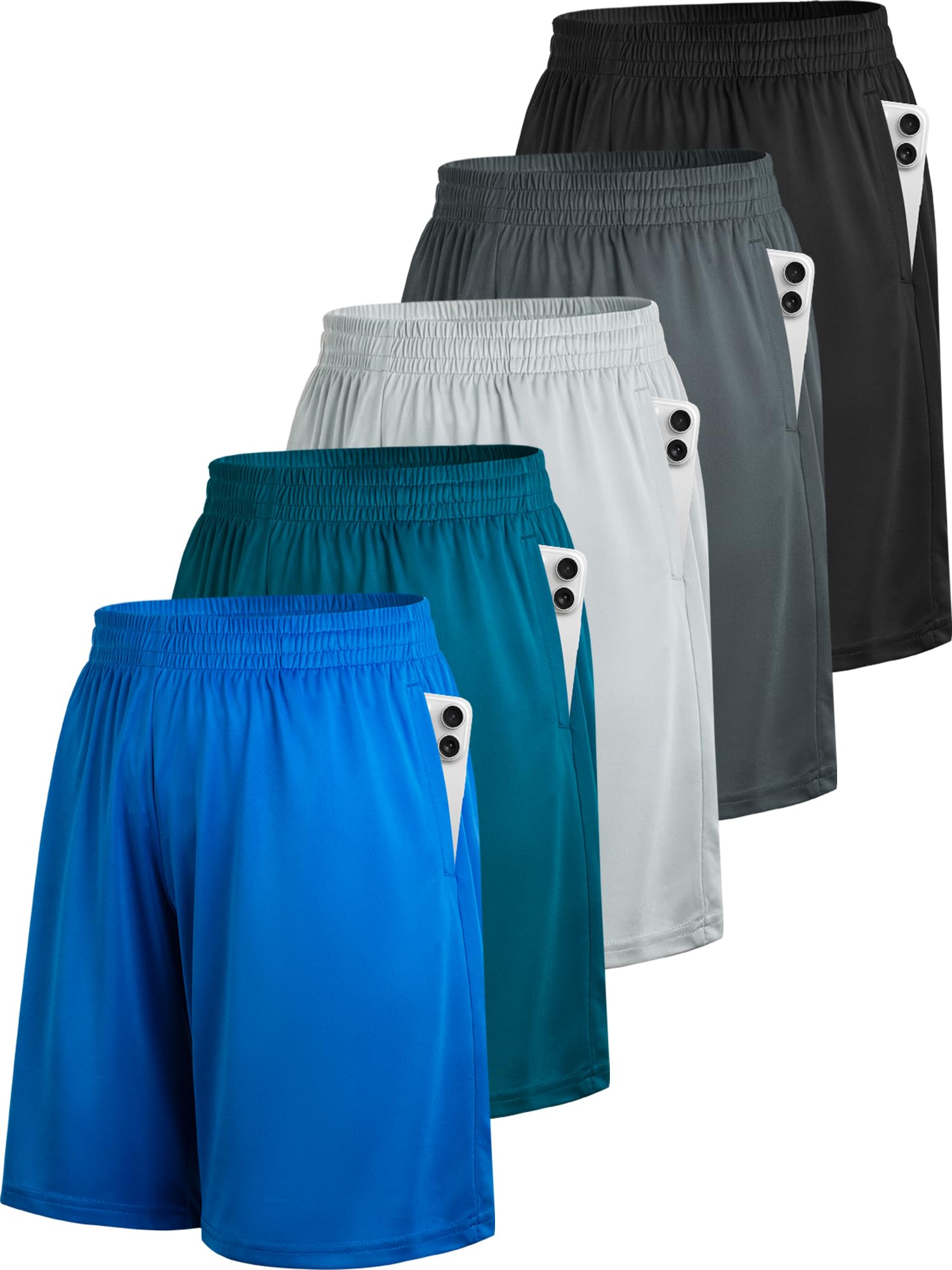 BALENNZ Men's Basketball Shorts - Quick Dry Gym Workout Running Shorts with Pockets - Athletic Performance Shorts for Training, Sports & Casual Wear