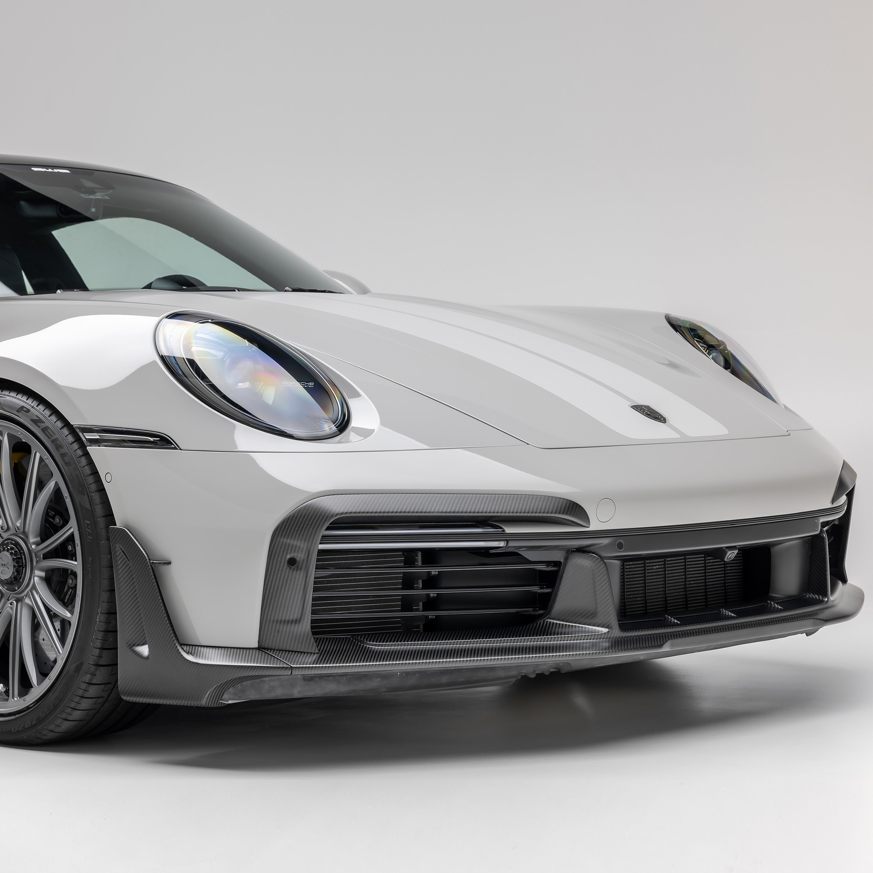 Porsche 992 Turbo S Aero Front Spoiler Winglets - Carbon Fiber Lip for 911 Turbo S (2020-2023) | High-Performance Downforce Enhancement | Perfect for Track Racing & Street Driving