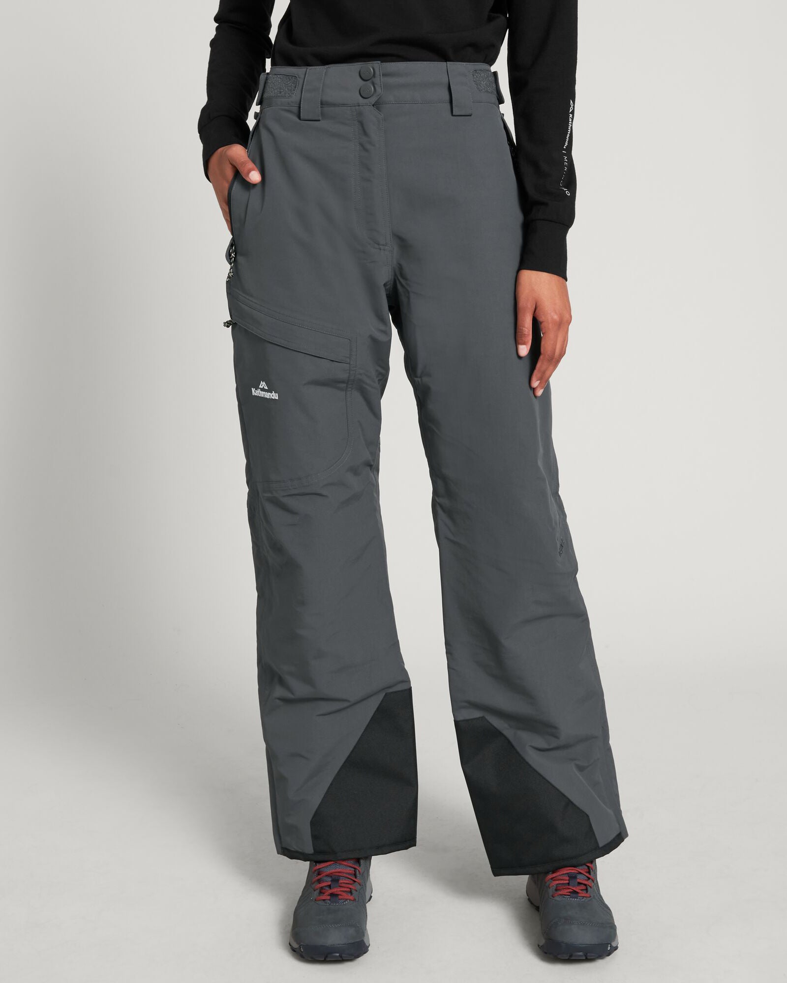 Styper Women's Insulated Snow Pants - Waterproof Winter Ski Pants for Cold Weather - Granite Color - Perfect for Skiing, Snowboarding & Outdoor Winter Activities