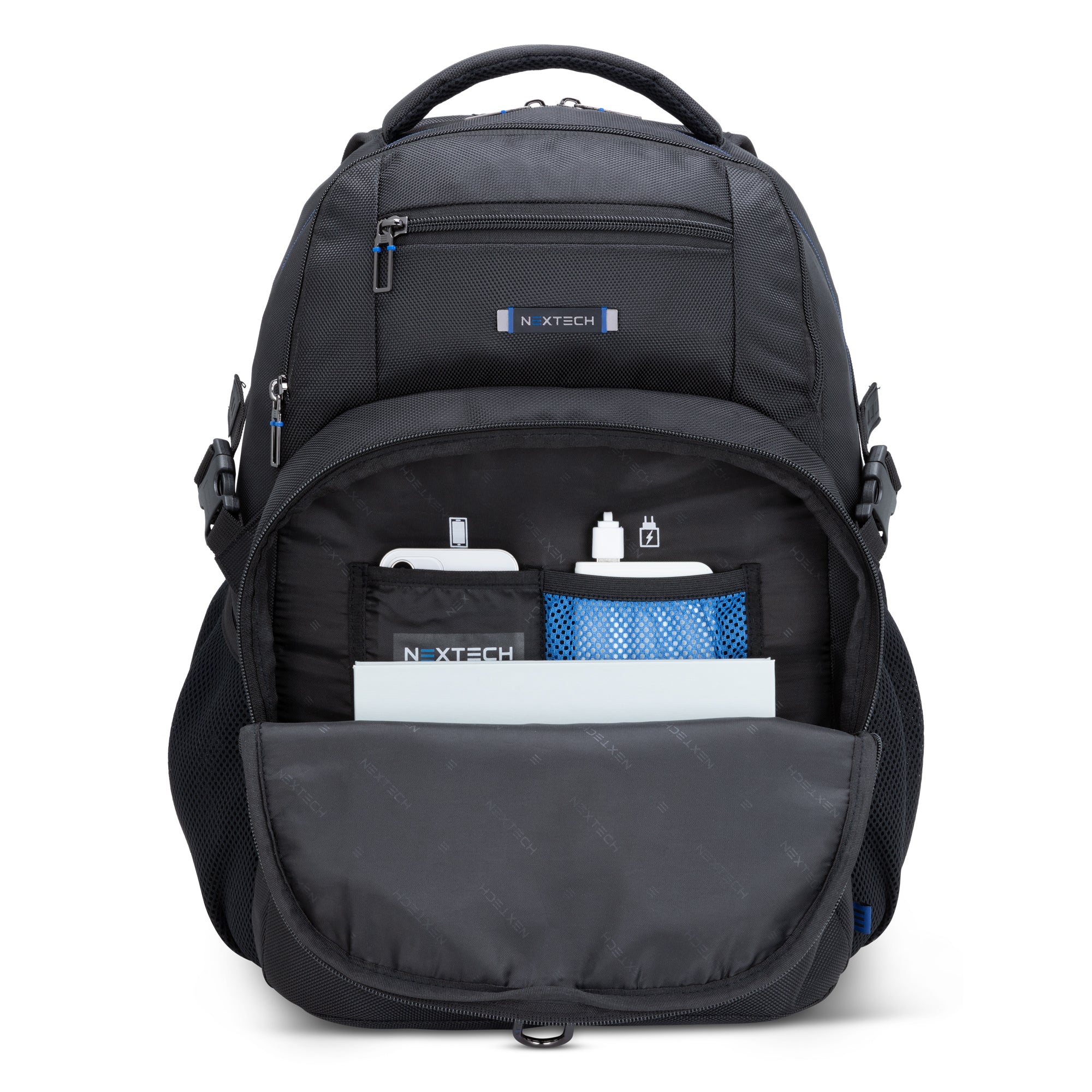 Nextech Professional Business Backpack for Men & Women - Waterproof Laptop Backpack with USB Charging Port - Perfect for Office, Travel, and Commuting