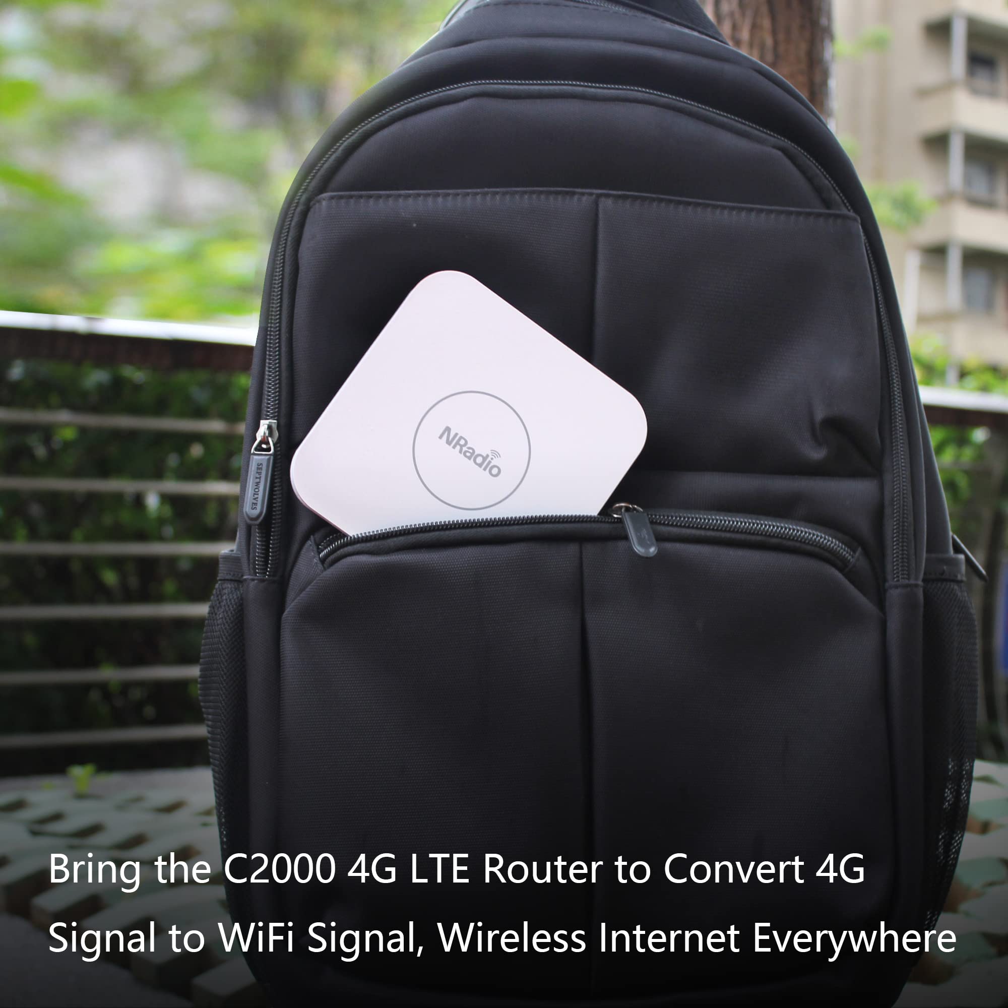 4G LTE Router - NRadio Portable AC1200 Dual Band Unlocked 4G Modem Router with SIM Card Slot, 6 Built-in Antennas, WiFi Speed up to 1200Mbps - Perfect for Travel, Camping, Home Security Cameras & Remote Work Connectivity