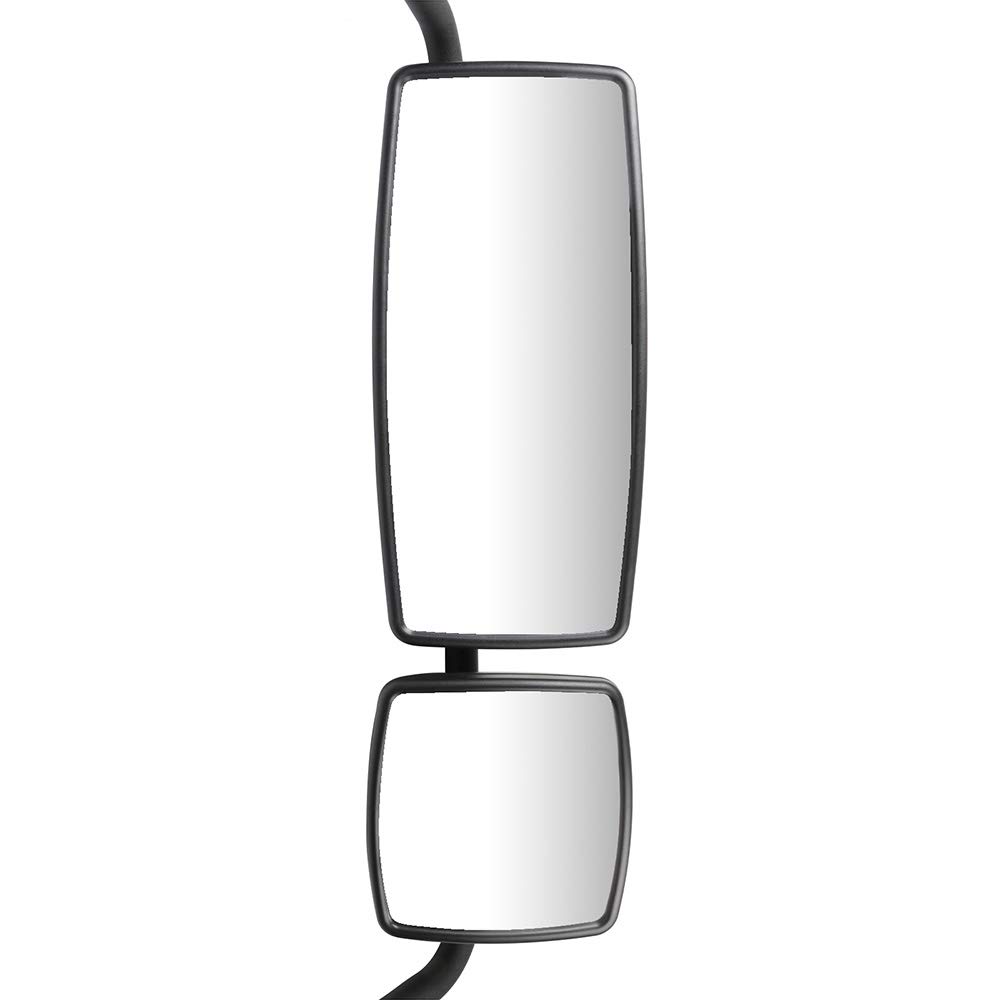 Heavy Duty Towing Mirror for International Durastar 4300 4400 7400 7600 8500 8600 Workstar Transtar Prostar Lonestar - Right Side Black Housing - Perfect for Long Haul Trucking & Towing Applications