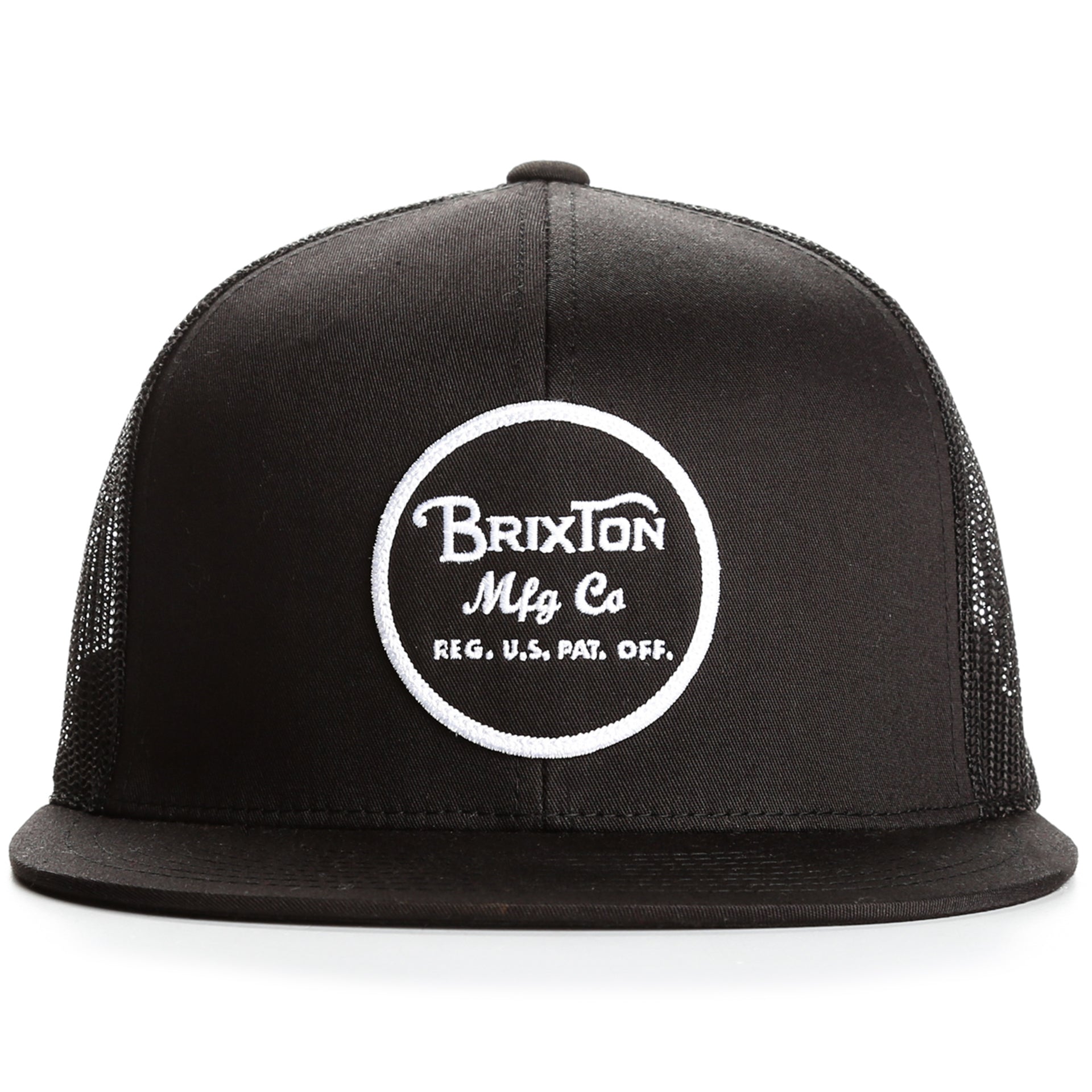 Brixton Wheeler Mesh Snapback Hat - Black | Adjustable Baseball Cap for Men & Women | Perfect for Outdoor Sports, Casual Wear & Street Fashion
