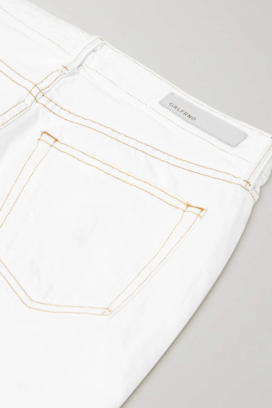 GRLFRND Helena Super High Rise Straight-Leg Jeans for Women - Indy Wash Distressed Denim - Size 25 - Perfect for Casual Outfits, Date Nights & Street Style Fashion