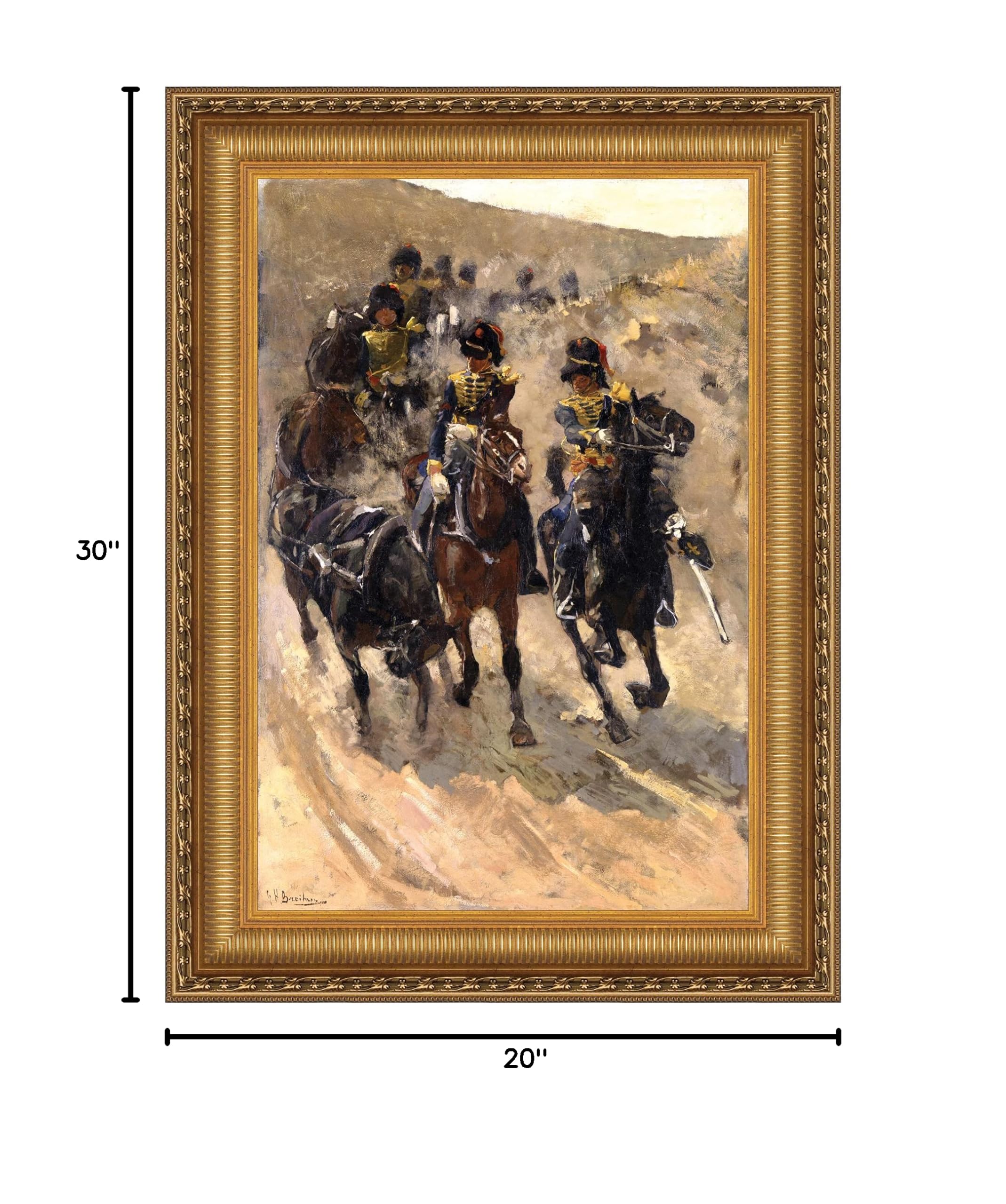 Design Toscano The Yellow Riders 1886 Canvas Art Reproduction - Van Gogh Inspired Wall Decor for Living Room, Bedroom & Office