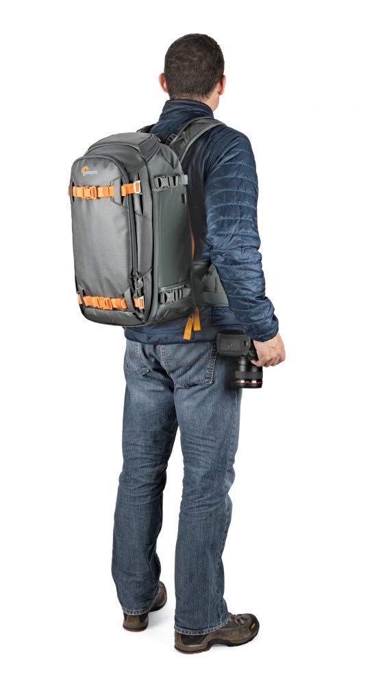 Lowepro Whistler Backpack 350 AW II - Waterproof DSLR Camera Backpack for Outdoor Photography, Hiking & Travel (Grey) - Perfect for Adventure Photographers & Nature Enthusiasts