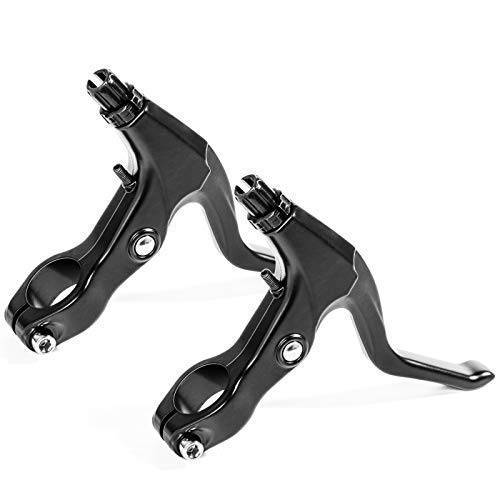 Premium Aluminum Alloy Bike Brake Levers - 2.2cm Diameter Black MTB Brake Handles for Mountain, Road & Folding Bikes | Durable Cycling Accessories for Commuting, Trail Riding & Urban Adventures