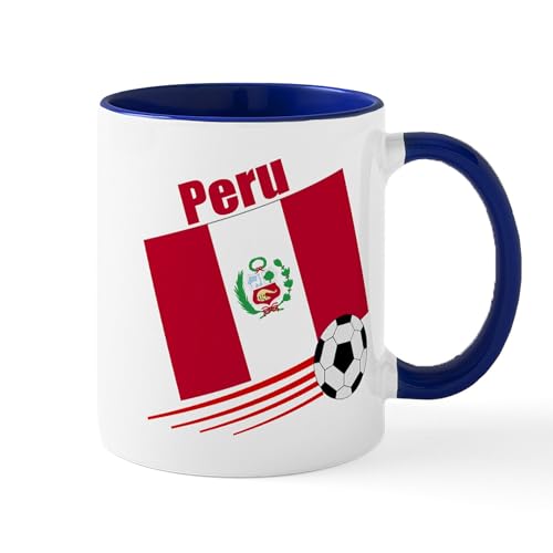White/Navy Inside - Peru Soccer Team Mug