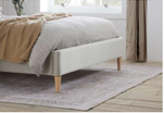 Forth Bed Frame in Warm Stone - Queen Size Modern Platform Bed with Headboard - Perfect for Bedroom, Guest Room & Apartment