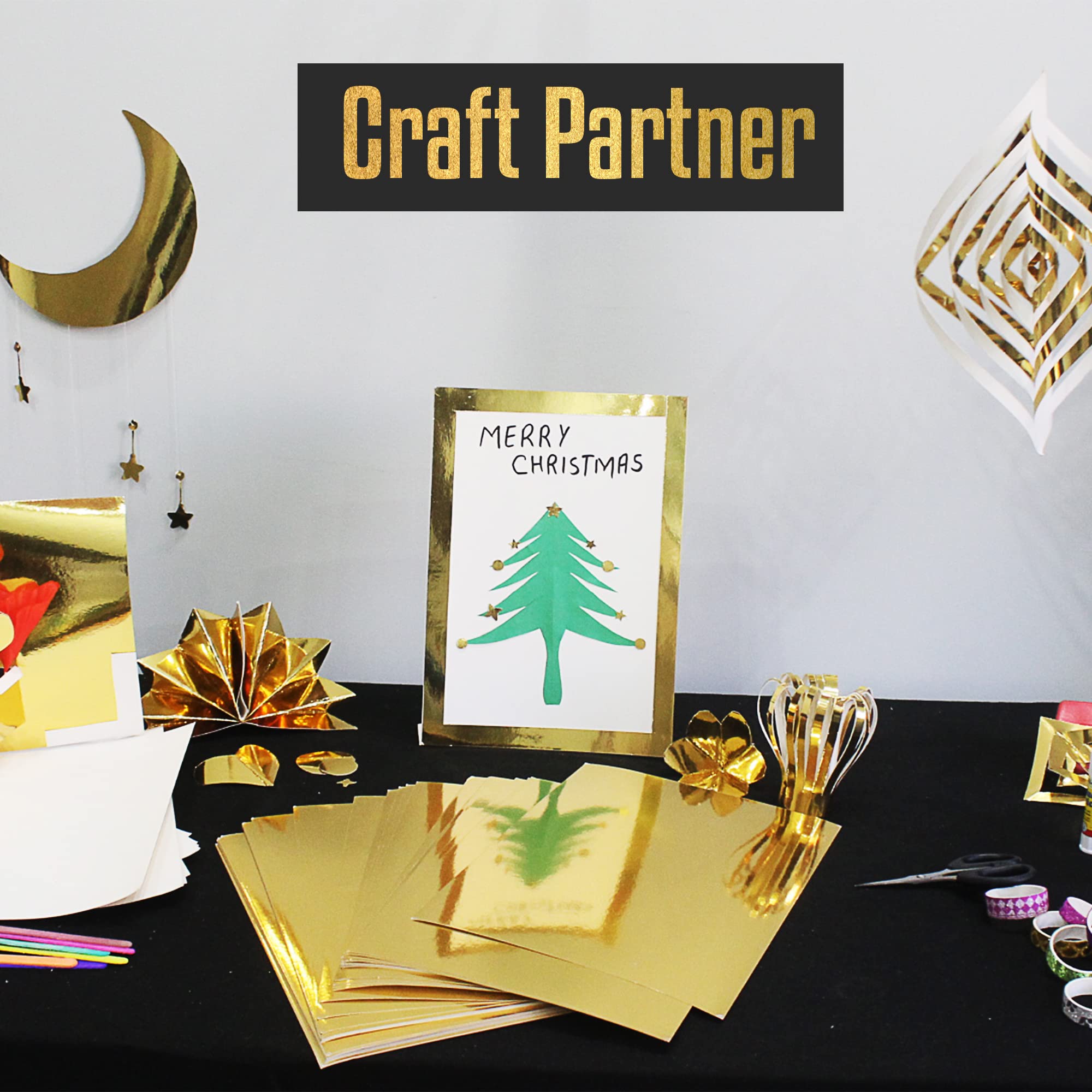 Premium Metallic Gold Cardstock Paper - 60 Sheets of 8.5