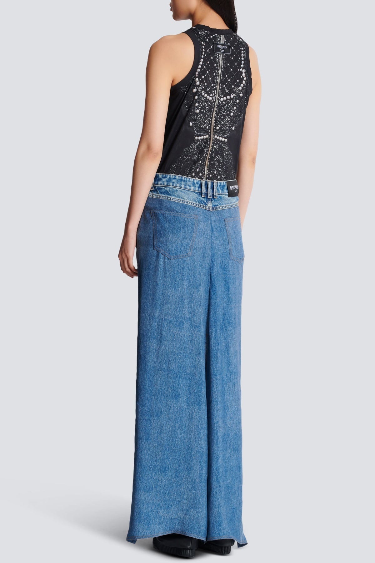 Austyn High Waist Jeans with Stylish Draped Skirt for Women - Perfect for Casual Outings, Office Wear & Date Nights