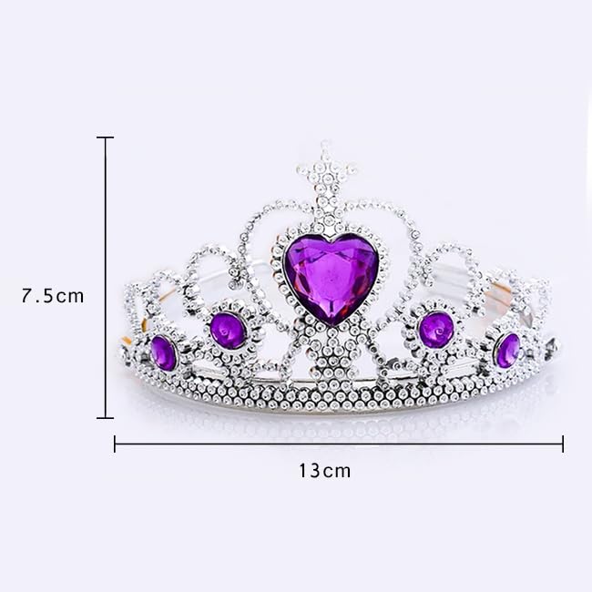 Sparkling Purple Stone Princess Tiara Crown - Elegant Hair Accessory for Parties, Dress Up & Easter Gifts | Perfect for Birthday Celebrations, Pageants & Costume Events (1 Piece)