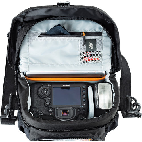 Lowepro Nova 170 AW II DSLR Camera Shoulder Bag - Waterproof Black Camera Case for Photographers - Perfect for Travel, Hiking & Outdoor Photography