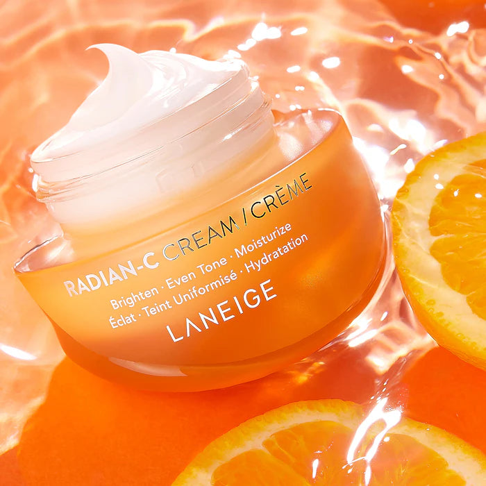 LANEIGE Radian C Vitamin C Brightening Facial Cream - Hydrating & Glowing Skin Care for Day & Night Use - Perfect for Dry, Dull Skin & Anti-Aging Routine