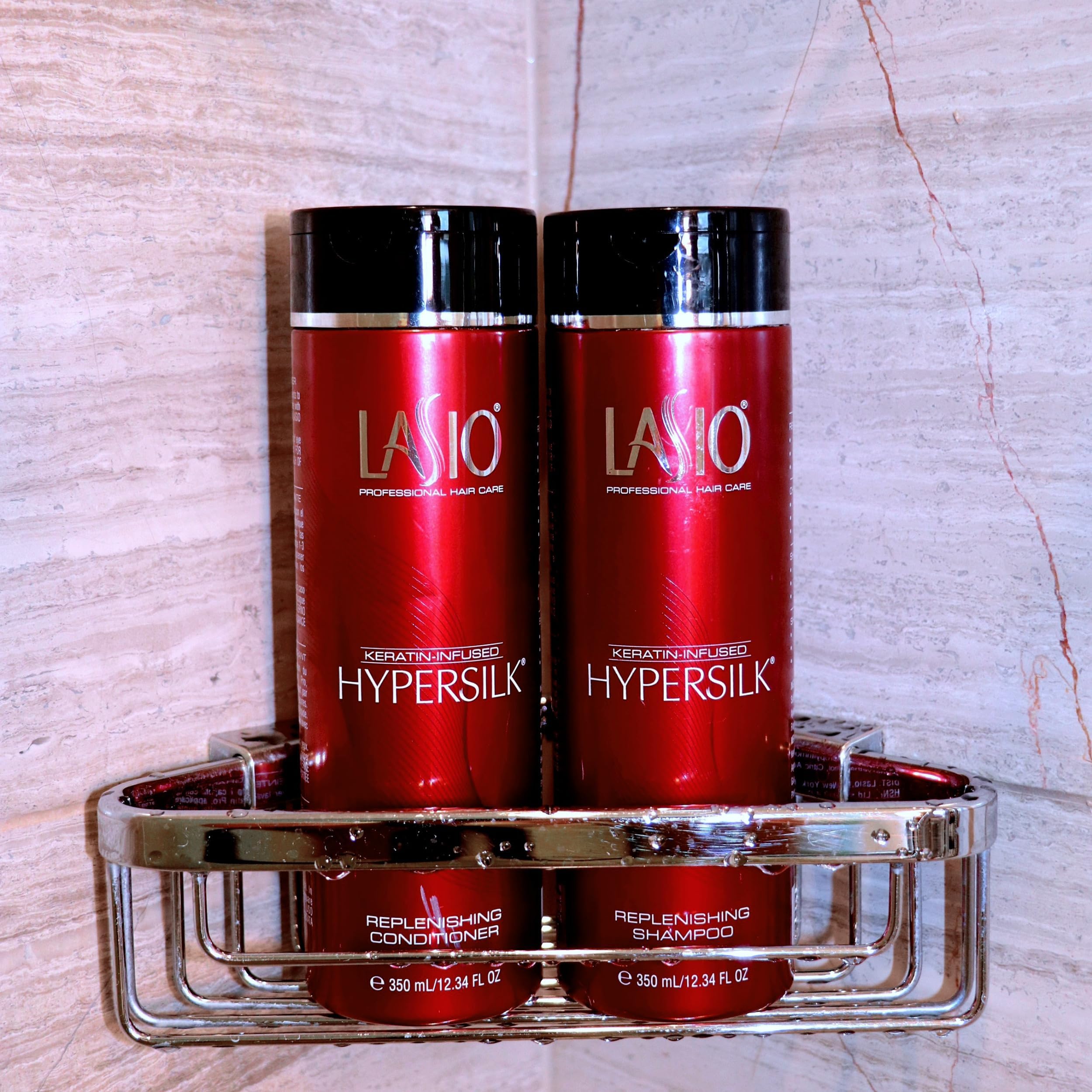 Lasio Keratin-Infused HYPERSILK Shampoo & Conditioner Set - Sulfate Free, 12.34 Fl Oz - Repair & Restore Damaged Hair with Keratin Treatment - Perfect for Dry, Frizzy & Color-Treated Hair - Salon Quality Hair Care at Home