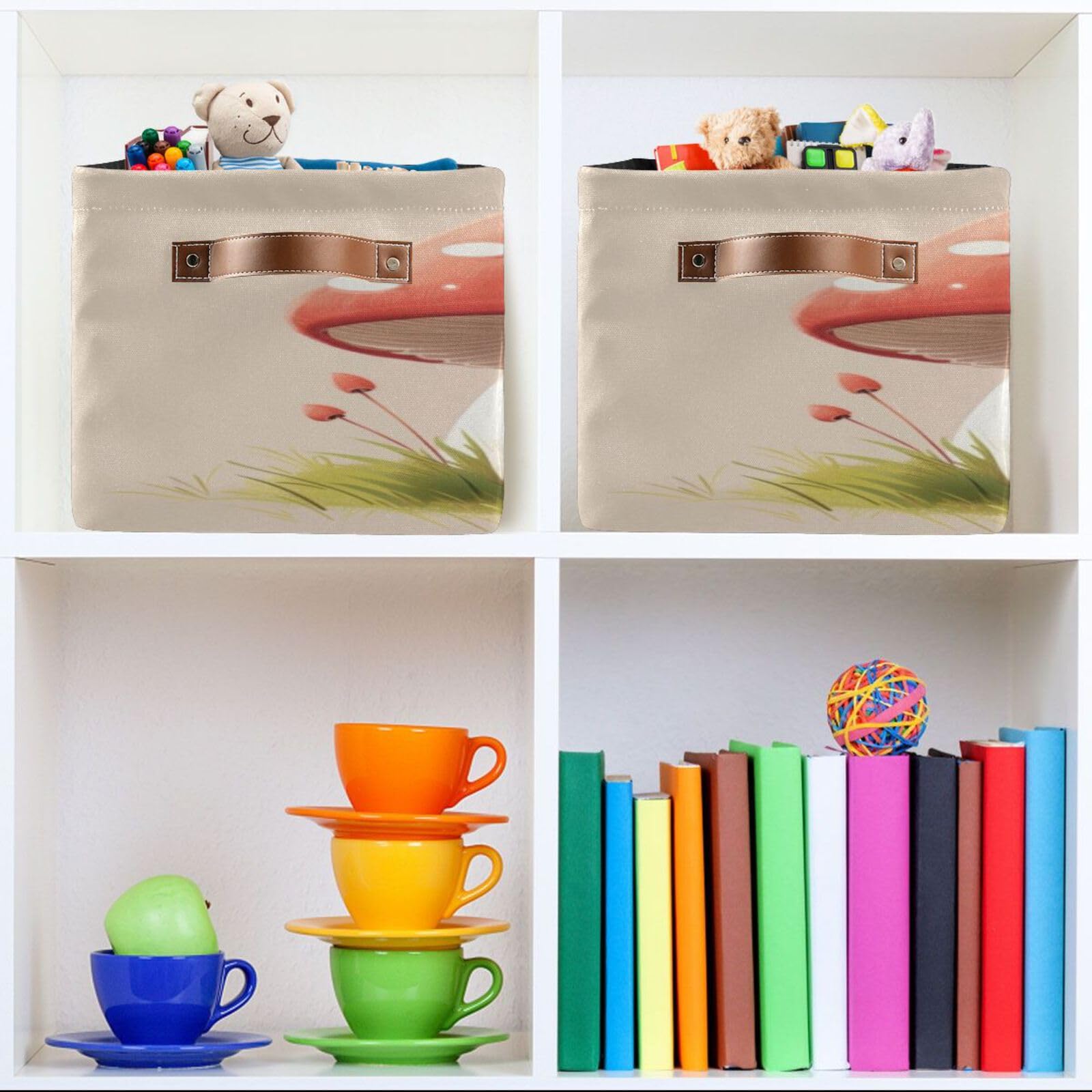 Large Fabric Storage Bins with Handles - Collapsible Organizer for Closet, Shelves & Home | Store Clothes, Toys & More