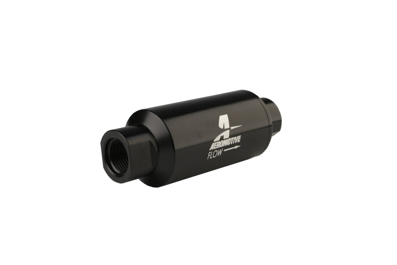 Aeromotive AN 10 Inline Fuel Filter - 10 Micron Black High Performance Fuel Filter for Racing, Off-Road & Performance Vehicles