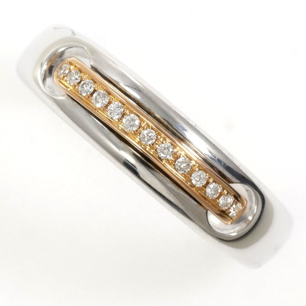 18K White Gold & Pink Gold Diamond Ring for Women - Elegant Wedding, Engagement & Anniversary Jewelry Gift - Perfect for Special Occasions & Everyday Luxury