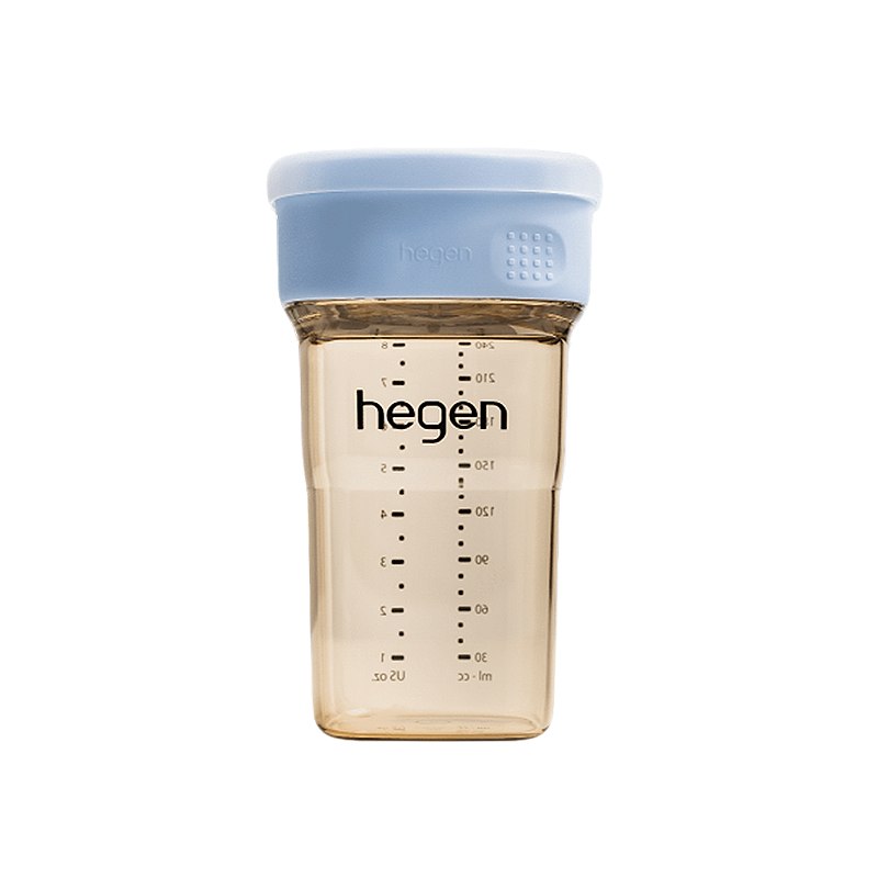 Hegen PCTO™ 240ml/8oz PPSU Baby Bottle with Anti-Colic Vent - BPA Free, Dishwasher Safe for Infants 12+ Months - Perfect for Feeding, Travel & Daycare (Blue)