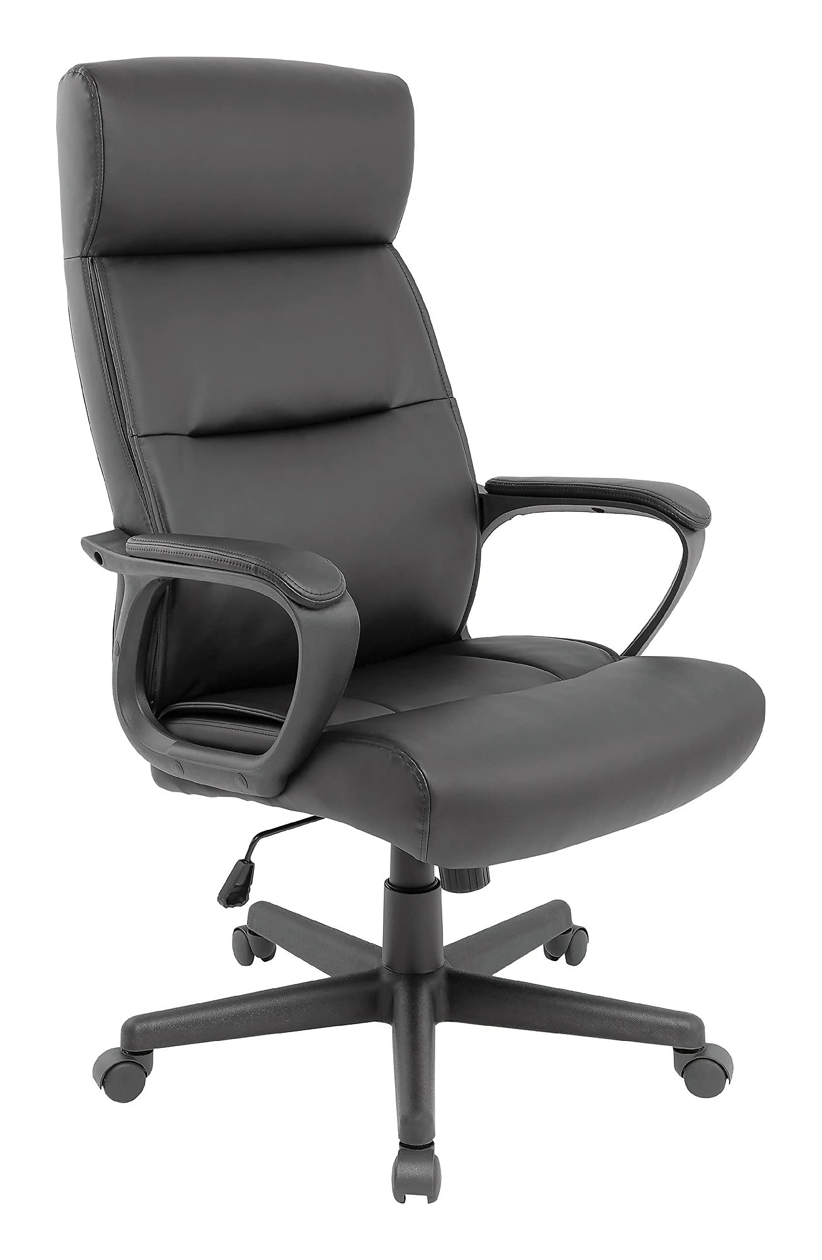 Staples Rutherford Ergonomic Office Chair - High Back Executive Swivel Chair with Adjustable Height, Luxura Faux Leather (Black) - Perfect for Home Office, Gaming & Workspace Comfort