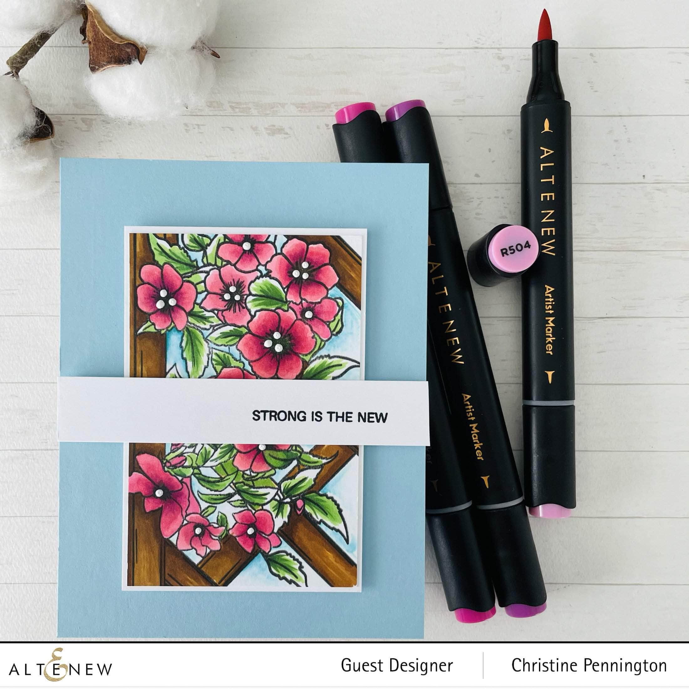 Clematis Outline Stamp Set for Painting Flowers - DIY Floral Art, Card Making & Scrapbooking Supplies