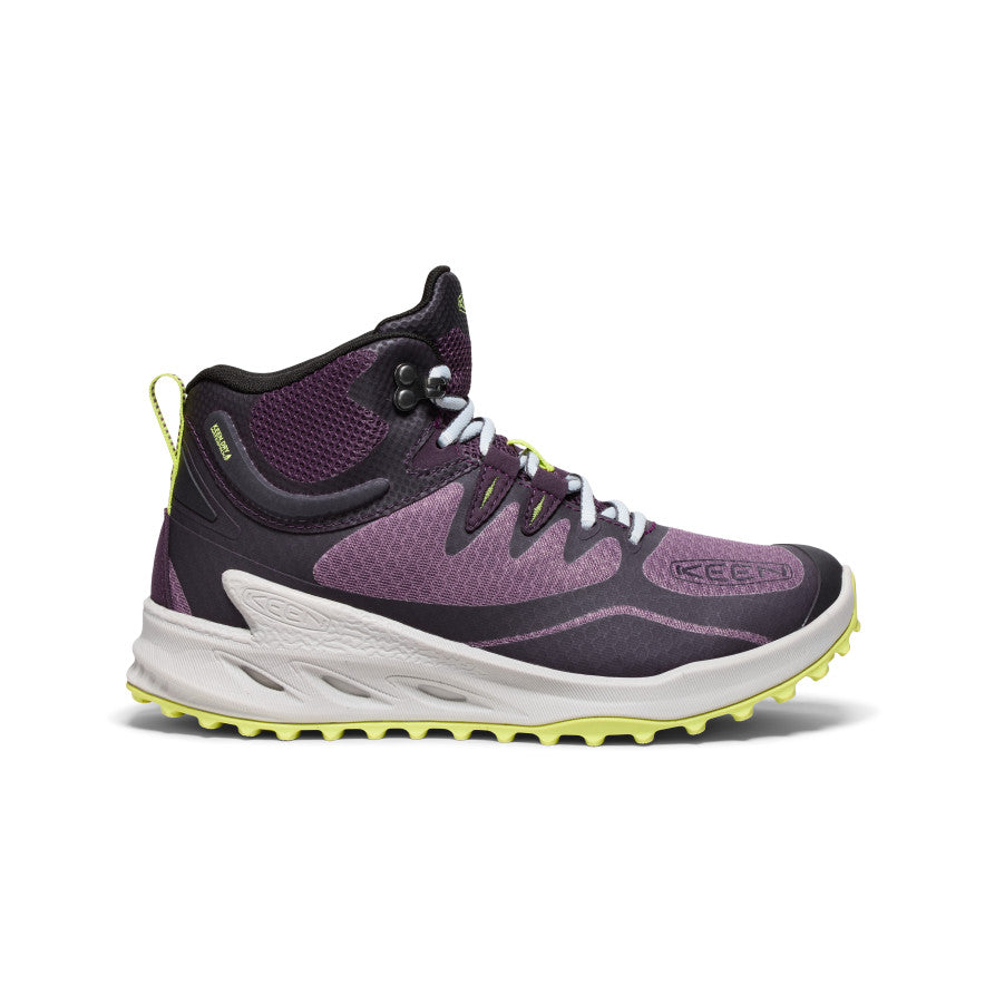 Women's Zionic Waterproof Hiking Boots - Black Plum/Daiquiri Green | Lightweight & Durable for Outdoor Adventures, Trail Walking & Camping