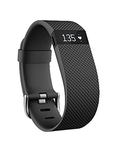 Fitbit Charge HR Wireless Fitness Tracker - Heart Rate Monitor, Activity & Sleep Tracking, Black Small (5.4-6.2 Inch) - Perfect for Running, Gym Workouts & Daily Health Monitoring