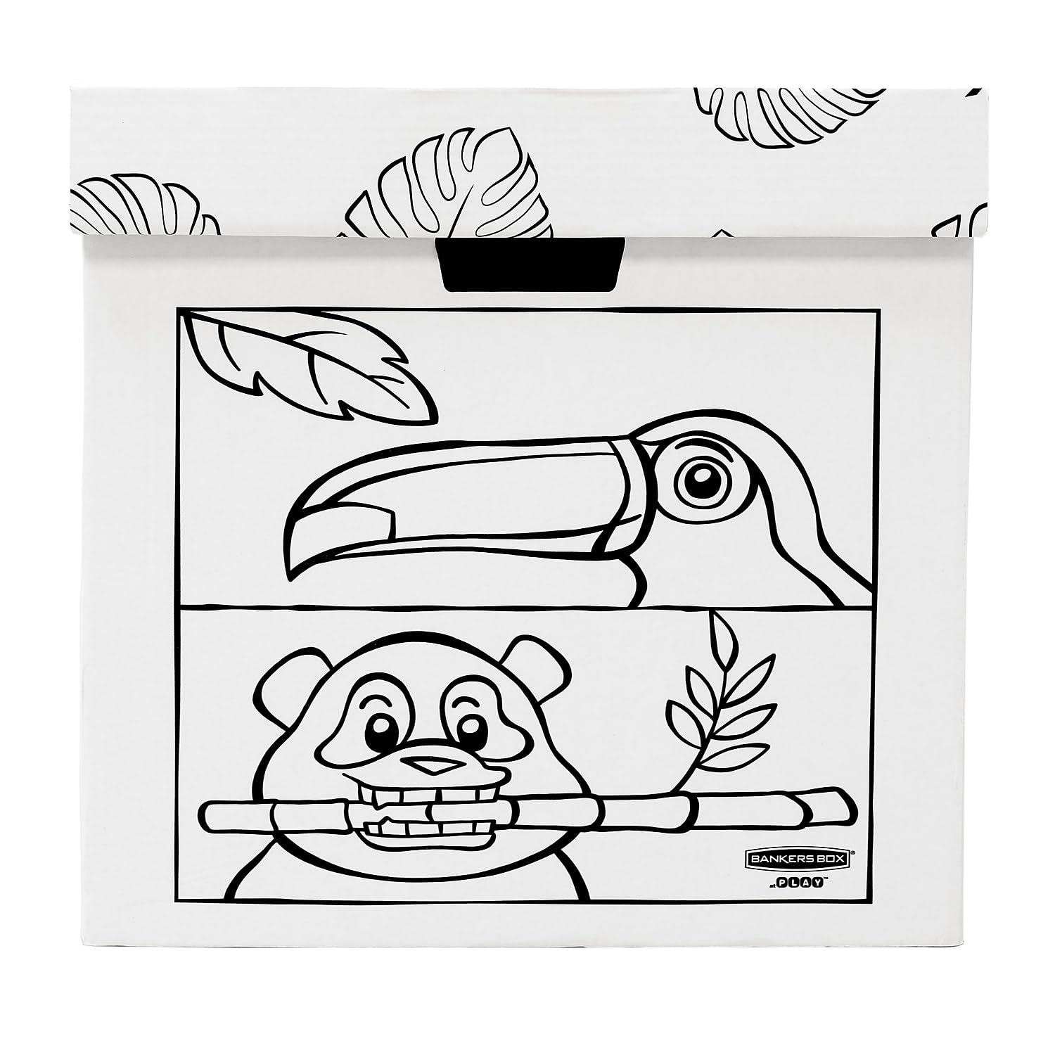 Bankers Box At Play Colorful Animal Toy Storage Box - Organize Kids' Toys, Books & Crafts for Playrooms & Bedrooms