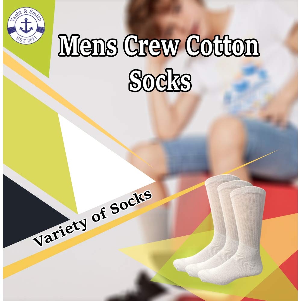 Yacht & Smith 240 Pairs Wholesale Kids Crew Socks - Soft Cotton Casual Socks for Boys & Girls (Size 4-10) - Perfect for School, Sports & Everyday Wear