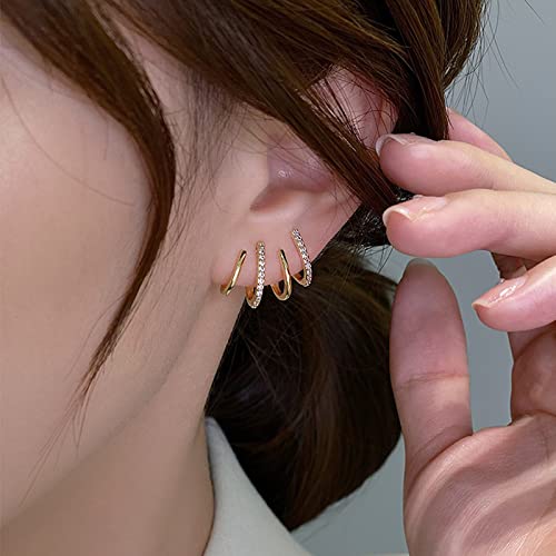 Stylish Claw Earrings Cuff for Women - Cubic Zirconia Needle & Stud Earrings - Half Hoop Fashion Jewelry - Perfect for Parties, Date Nights & Everyday Wear
