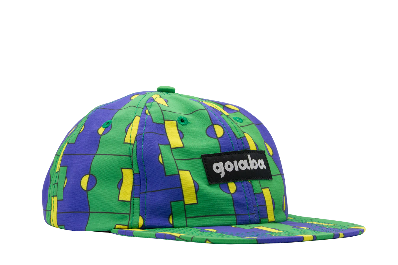 Goiaba E.C 6-Panel Nylon Baseball Cap with Brazil Flag Print - Adjustable Snapback Hat for Men & Women - Perfect for Sports, Travel, and Outdoor Activities
