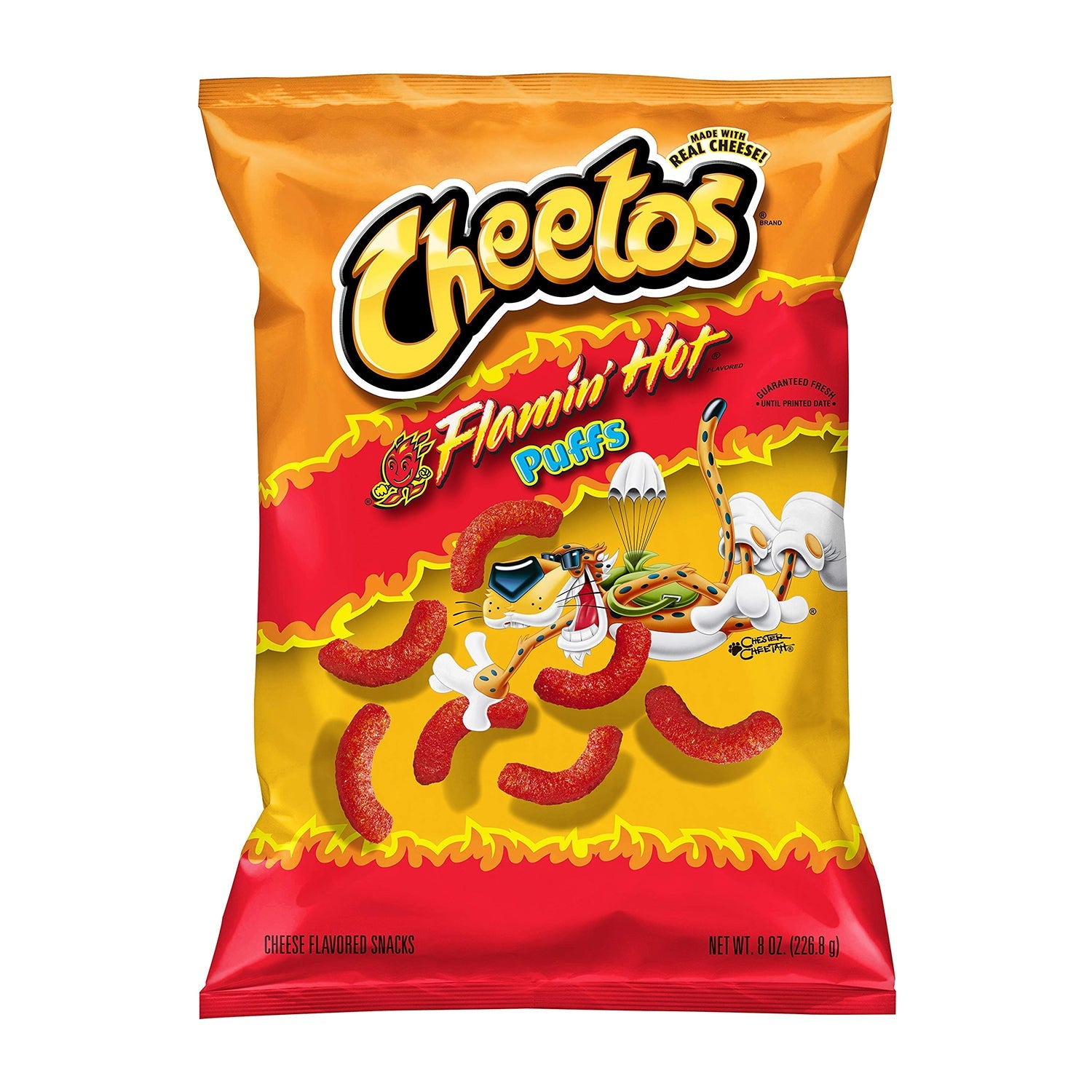 Hot Cheetos Puffs Crunchy Cheese Snacks - 24 Count Case | Perfect for Parties, Movie Nights & Snacking on the Go