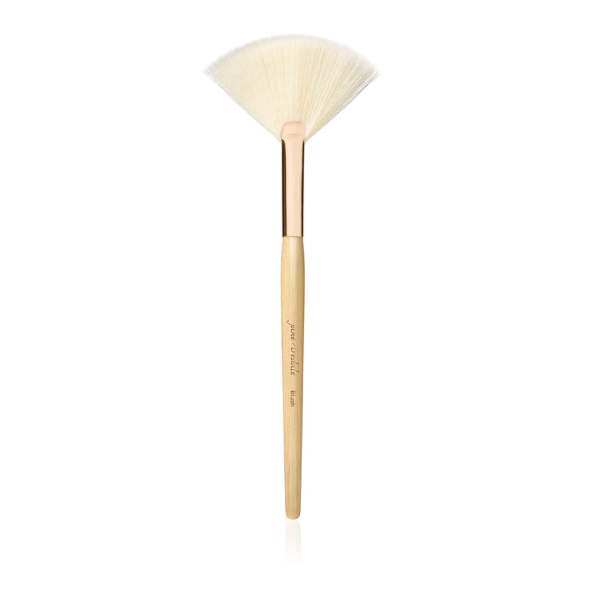 Premium White Fan Blush Brush - Soft Synthetic Bristles for Flawless Blending | Perfect for Contouring, Highlighting & Everyday Makeup Application