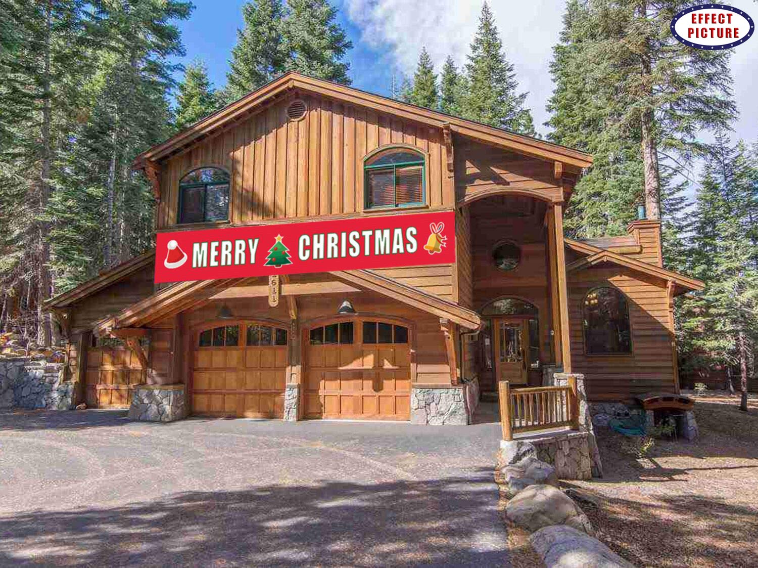 Merry Christmas Banner - Extra Large Xmas Sign for Outdoor & Indoor Holiday Decorations - Perfect for Home, Party, and Festive Celebrations