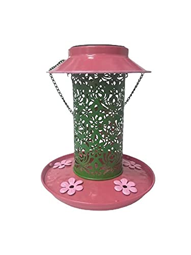 Solar-Powered LED Bird Feeder with Water Feature - Hanging Wild Bird Feeder for Outdoor Gardens, Patios & Backyards - Attracts Cardinals, Finches & Hummingbirds - Perfect for Bird Watching & Nature Lovers