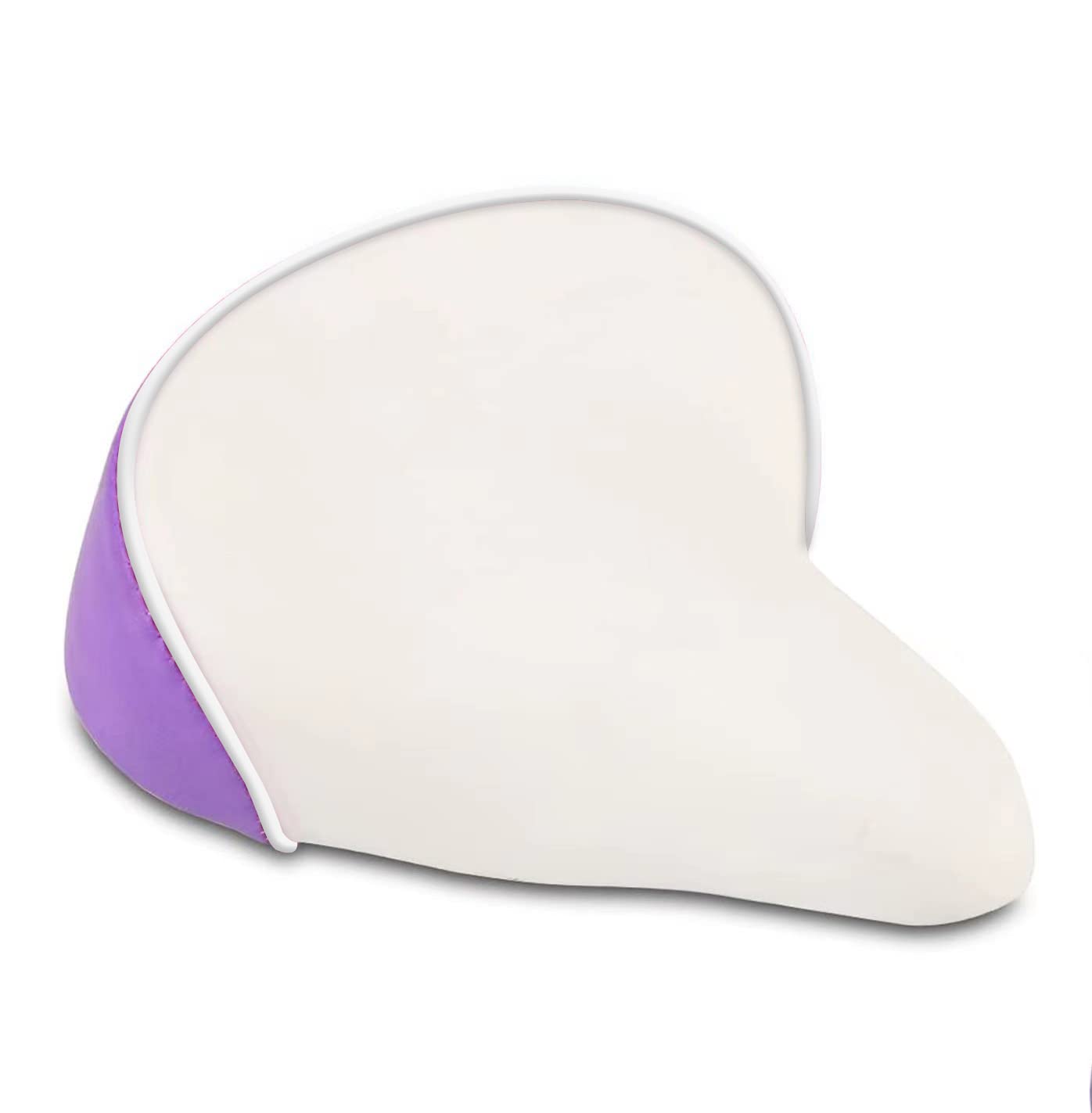 Comfortable Wide Kids Bike Seat for Girls - Purple & Pink - Perfect for Family Rides & Outdoor Adventures