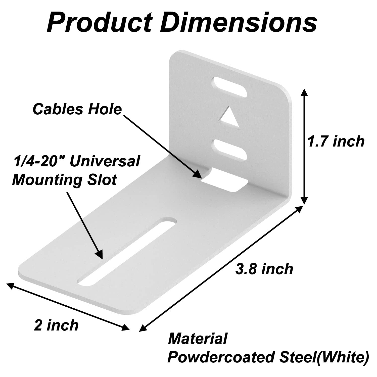 Wyze Cam Pan V2 V3 Wall Mount Kit - Universal Steel Mounting Bracket for Indoor/Outdoor Security Cameras - Easy Screw Installation (White) - Perfect for Home Surveillance & Baby Monitoring